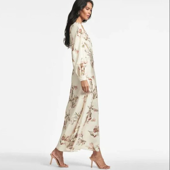 SACHIN + BABI Dress Size 10 NEW AMY Eggshell Venetia Petals Floral Satin - Picture 2 of 8